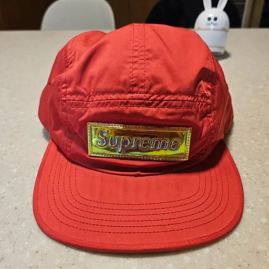[BUNJANG] Supreme Box Logo Camp Cap Coral / 슈프림캠프캡(다홍컬러,진한코랄색)
