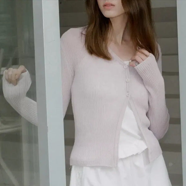[BUNJANG] Berber Violet Linen Cardigan / 베르베 바이올렛 린넨 가디건