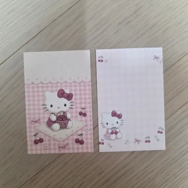 [BUNJANG] Kitty Double-Sided Binder Inserts 8.5x5.5 Photocard Packaging Supplies / 체크 키티 양면 바인더대지 8.5x5.5 포토카드 덧대지 포장용품