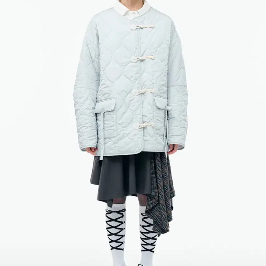 [BUNJANG] DUOUMIO Ribbon Quilting Jacket / 뚜오미오 리본퀼팅자켓