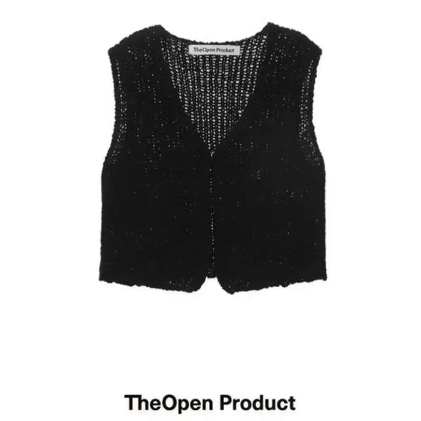 [BUNJANG] TheOpen Product Knit Vest Black / 더오픈프로덕트 니트 베스트 조끼 블랙