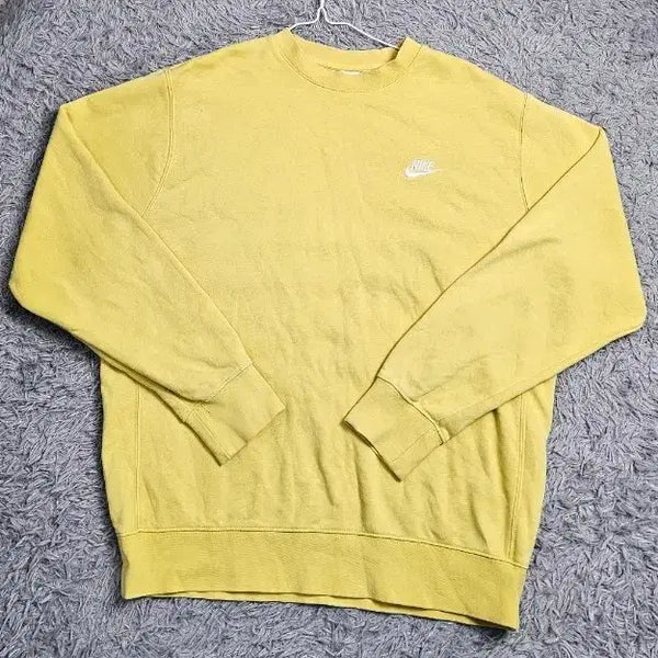 [BUNJANG] Nike Swoosh Sweatshirt Yellow L / (X3)나이키 스우시 맨투맨 옐로우 L