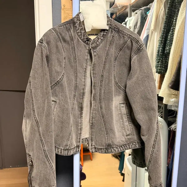 [BUNJANG] Insilence Grey Denim Jacket Size S / 인사일런스 그레이 데님 자켓 S 사이즈