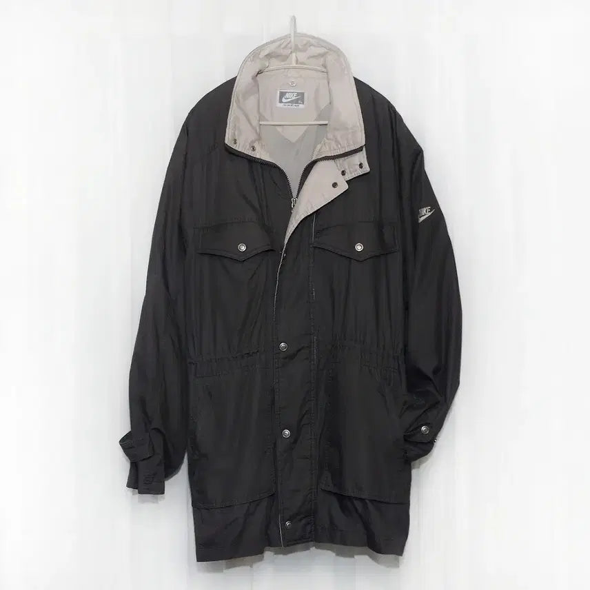 [BUNJANG] Nike 90s Old School Field Jacket (XL) / 나이키 90s 올드스쿨 클래식 (삼나탭) 야상 롱 필드자켓 (105+)