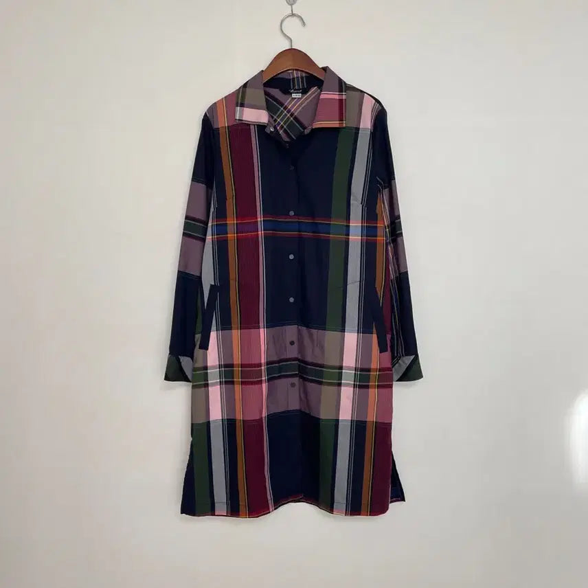 [BUNJANG] Check Pattern Cotton Midi Dress / 체크문양  코튼면 원피스 <새옷