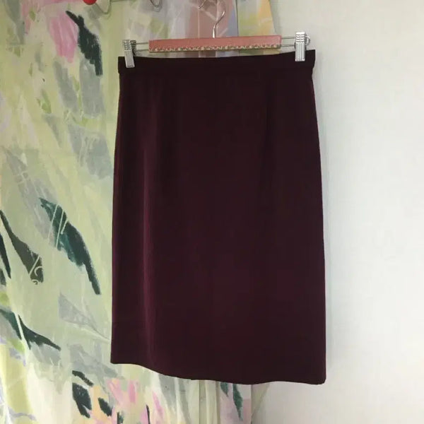 [BUNJANG] Vintage Wine Midi Skirt / 빈티지 와인 미디 스커트