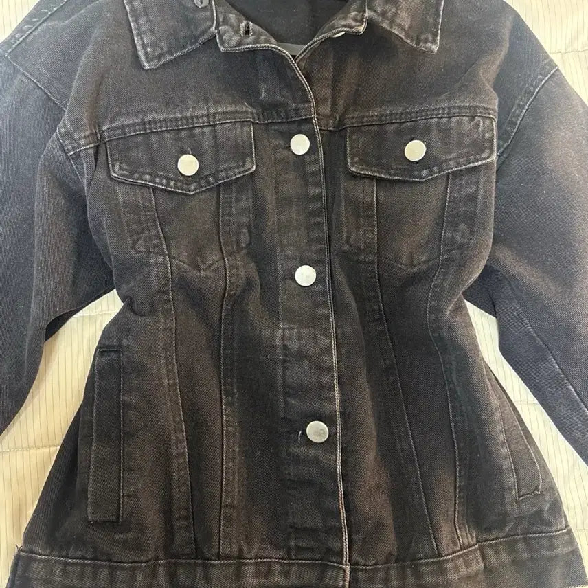 [BUNJANG] Vintage Black Denim Jacket / 빈티지 흑청자켓