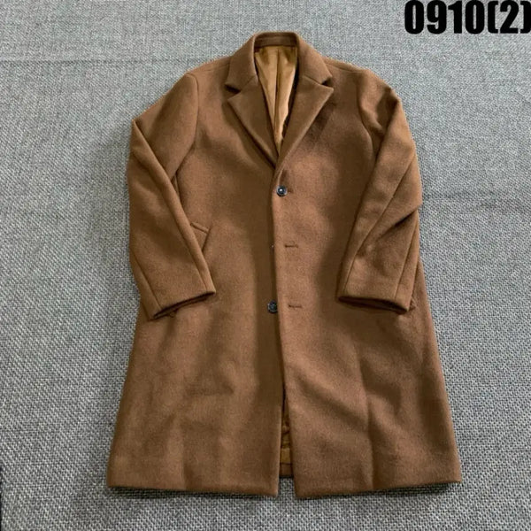 [BUNJANG] Giordano Brown Wool Coat / 지오다노 코트 브라운 컬러m