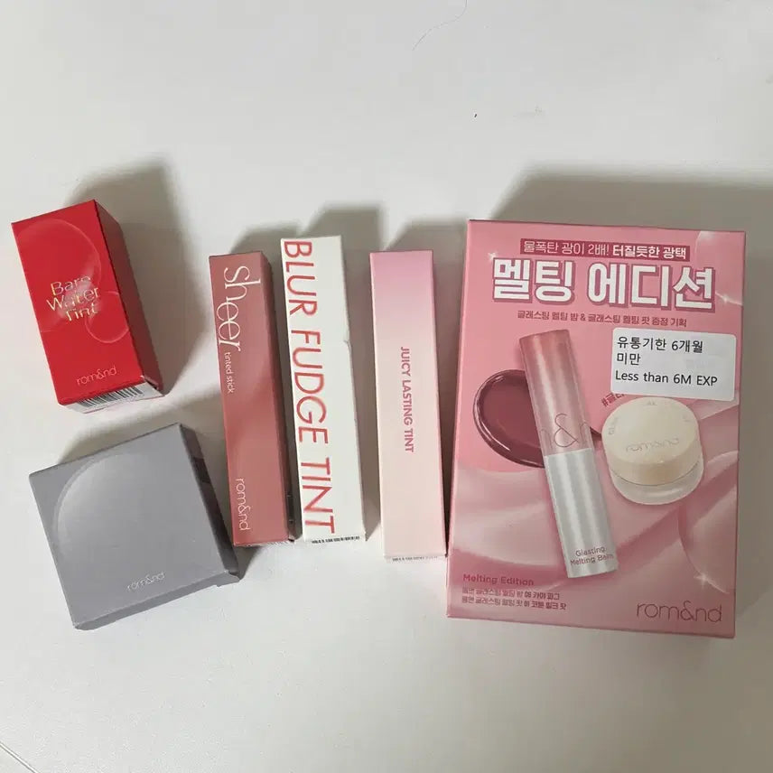 [BUNJANG] Rom&nd Mini Cushion Lipstick Tint Balm Set / 새상품) 롬앤 미니 쿠션 립스틱 립틴트 립밤