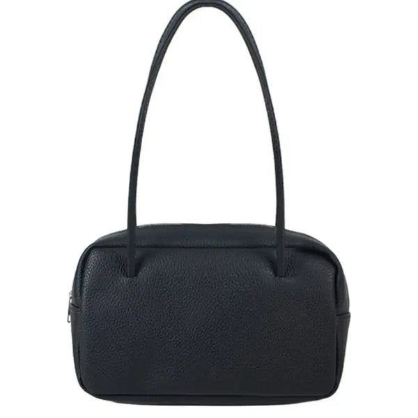 [BUNJANG] Leather Shoulder Bag Black / 가죽 숄더백 블랙