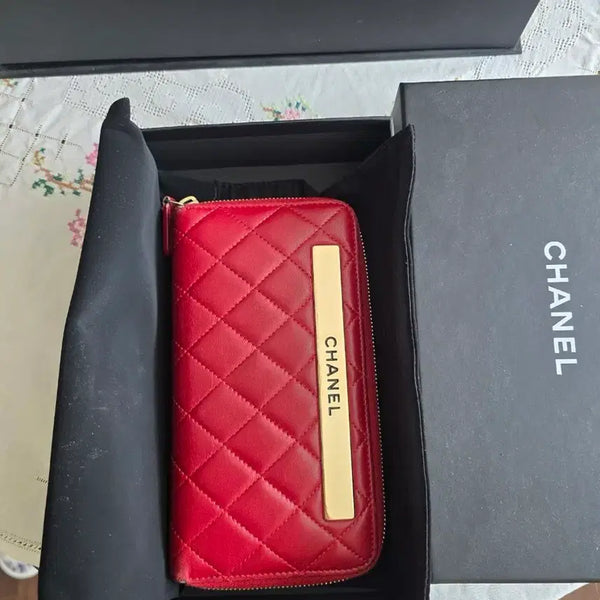[BUNJANG] Chanel Genuine Red Long Wallet / 샤넬 정품 레드 장지갑