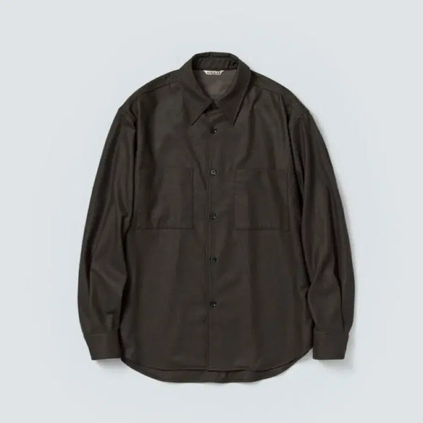 [BUNJANG] AURALEE Wool Fulling Flannel Shirt Brown / (4) 오라리 AURALEE 울 풀링 플란넬 셔츠 브라운
