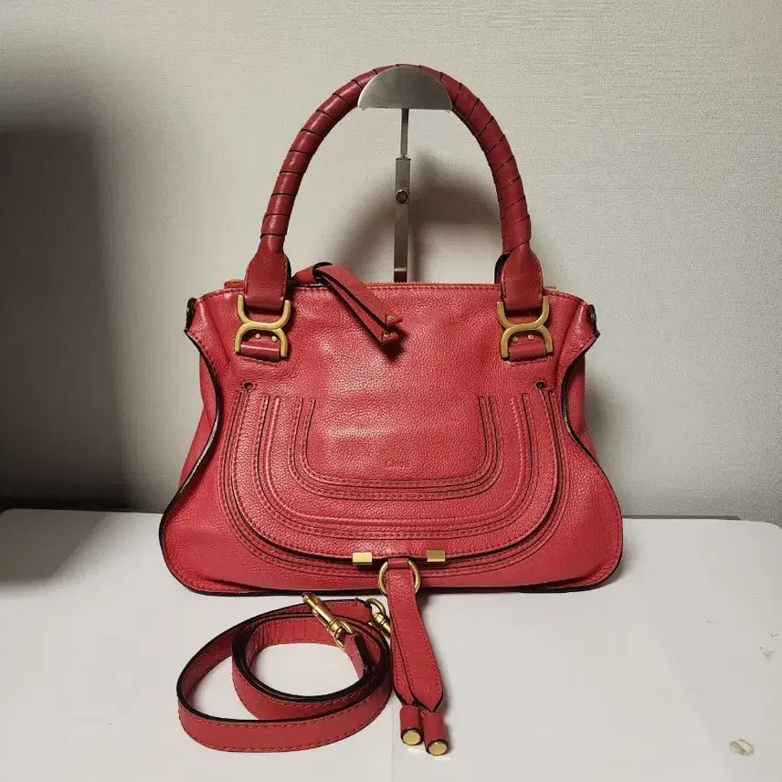 [BUNJANG] Chloé Marcie Bag Medium Light Red Leather / 끌로에 마르씨백 (라이트 레드)