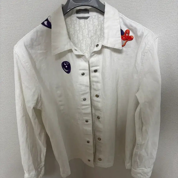 [BUNJANG] Dior Embroidered Patch Jacket White / 디올 자켓