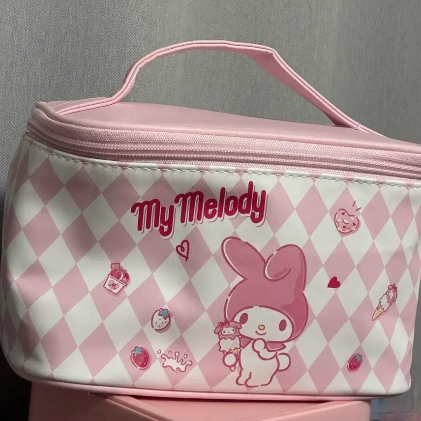 [BUNJANG] My Melody Large Pouch Pink / 마이멜로디 손잡이 대용량 대형 파우치 핑크