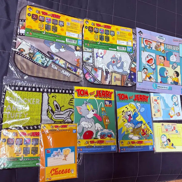 [BUNJANG] Tom & Jerry & Doraemon Ichiban Kuji Goods Bundle Set (9 Types) / 미개봉)톰과제리&도라에몽 제일복권 굿즈 9종 일괄판매