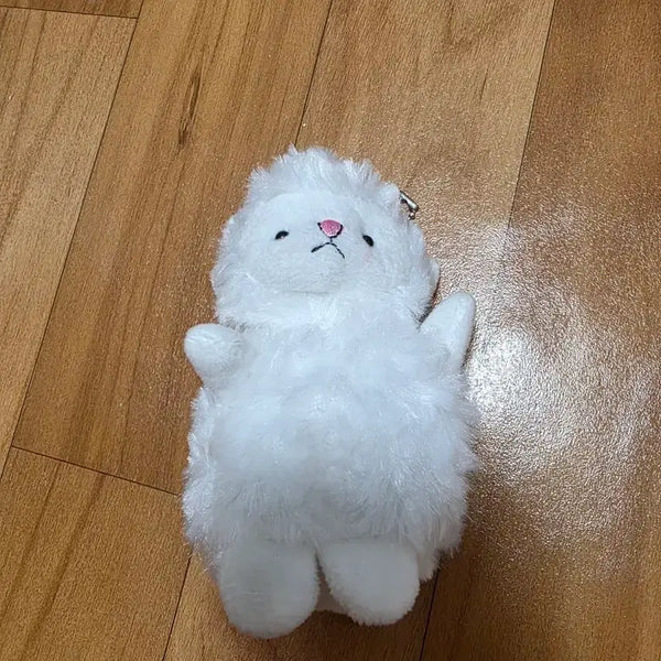 [BUNJANG] White Cat Character Plush Keychain / 흰색 고양이 캐릭터 봉제인형 키링