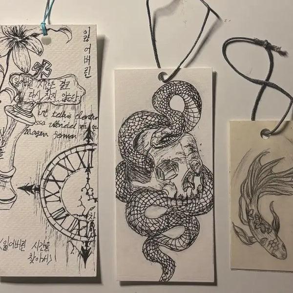 [BUNJANG] Handmade Illustrated Bookmark / 수제 핸드메이드 일러스트 책갈피