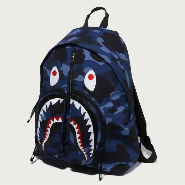 [BUNJANG] BAPE Color Camo Shark Day Backpack SS23 / [해외] 베이프 컬러 카모 샤크 데이백팩 26FW