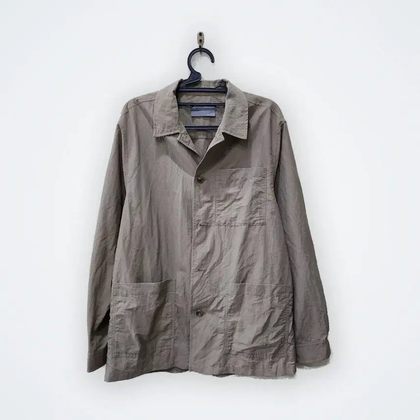 [BUNJANG] Eddie Bauer Nylon Blend Simple Jacket Beige / [L] Eddie Bauer 심플 자켓 베이지