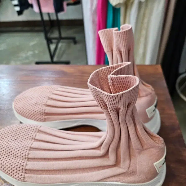 [BUNJANG] Knit Sneakers Pink / 니트 스니커즈 핑크