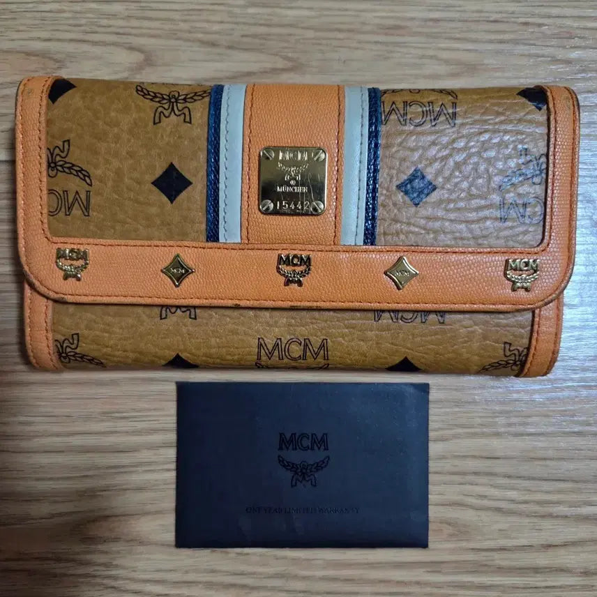 [BUNJANG] MCM Orange Leather Wallet / MCM 지갑 오렌지