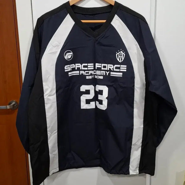[BUNJANG] Space Force Academy Navy Windbreaker / 스페이스포스 아카데미 바람막이 긴팔 네이비(새상품)