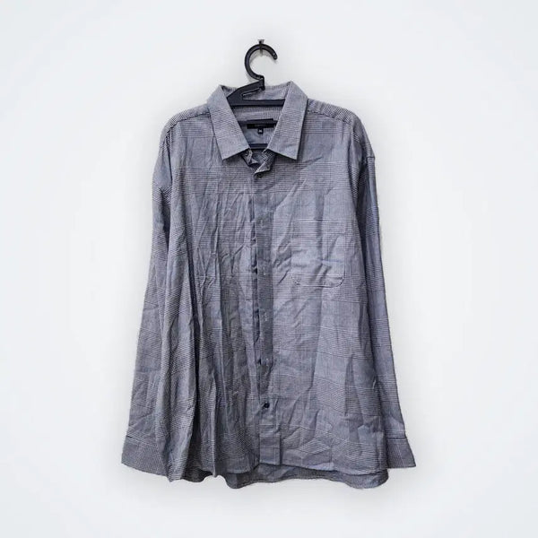 [BUNJANG] Musinsa Standard Check Pattern Shirt Grey 2XL / [2XL] 무신사 스탠다드 체크 패턴 셔츠 그레이