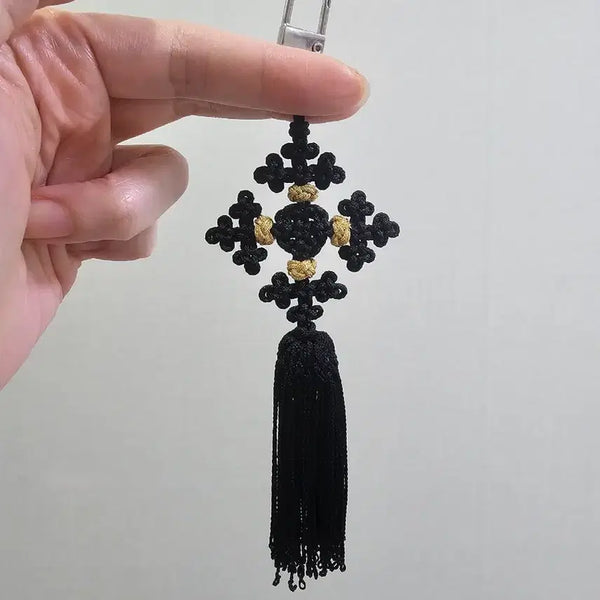 [BUNJANG] Handmade Black Norigae Keychain / (직접 제작)검정 노리개 키링