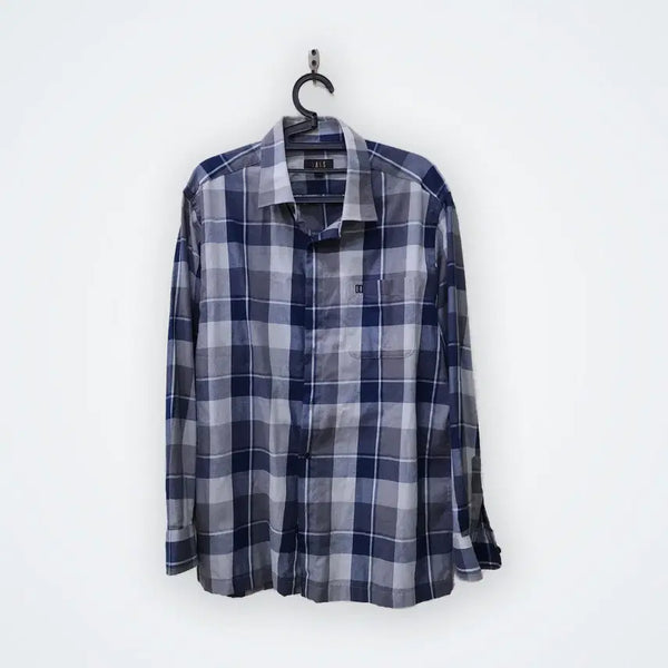 [BUNJANG] Daks Check Pattern Shirt Blue 105 / [105] 닥스 체크 패턴 셔츠 블루