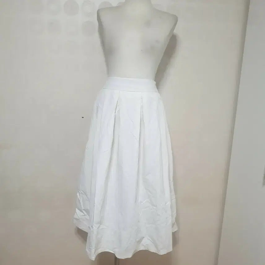 [BUNJANG] White Flare Long Skirt / 화이트 플레어 스커트66 흰스커트66 롱스커66