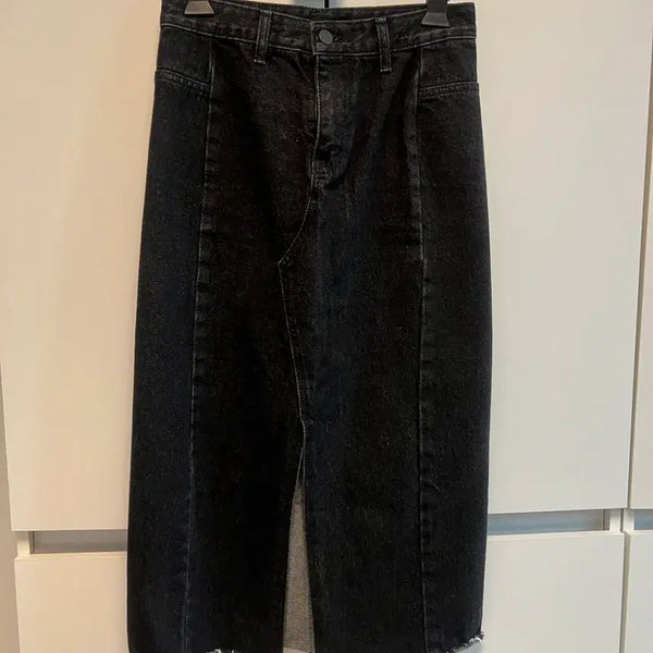 [BUNJANG] BLU CONIC Black Denim Skirt / BLU CONIC 블루 코닉 블랙 데님 스커트