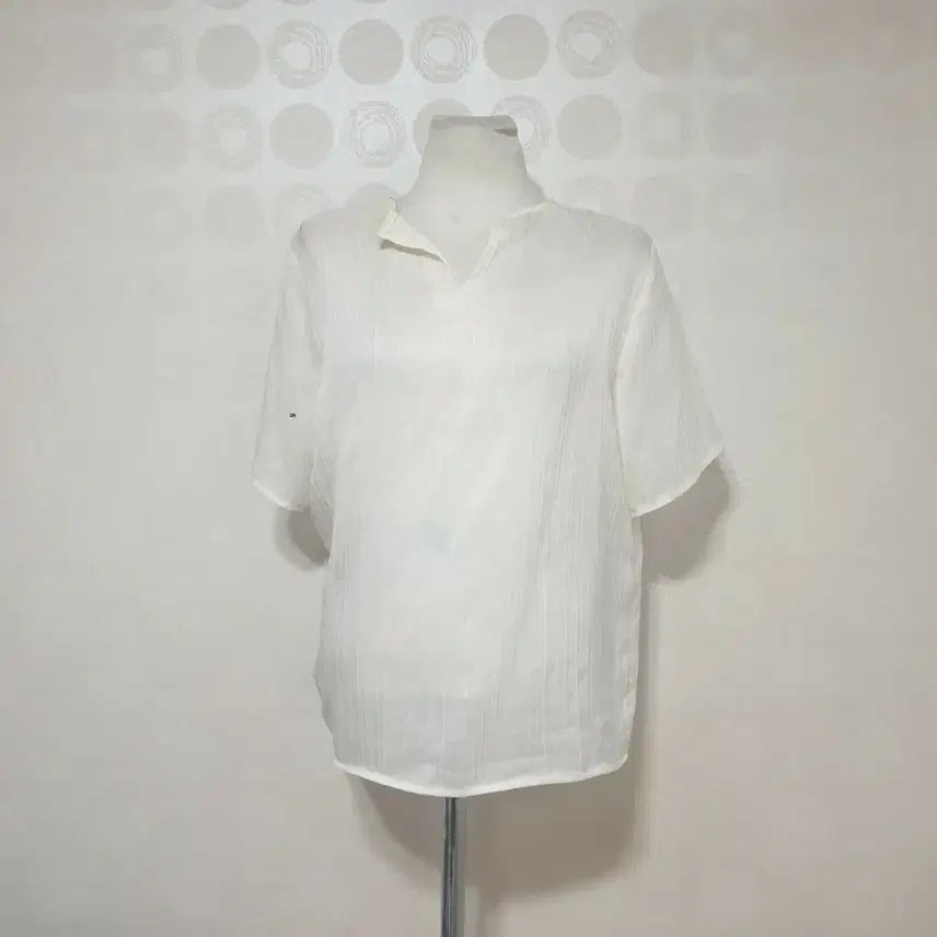 [BUNJANG] White Short-Sleeved Blouse / 흰반팔티66 반팔티66 블라우스66 얇은티66