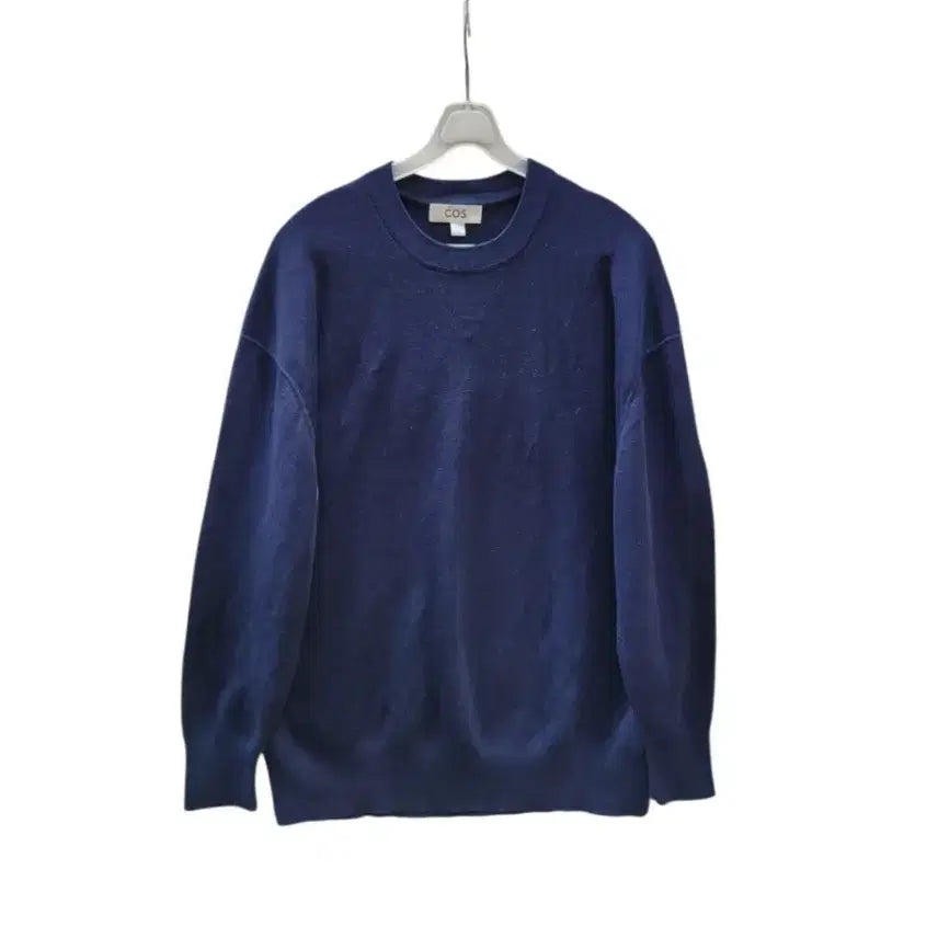 [BUNJANG] COS Silk and Cotton Blend Navy Knit / 코스 정품 실크와 면소재 네이비 니트