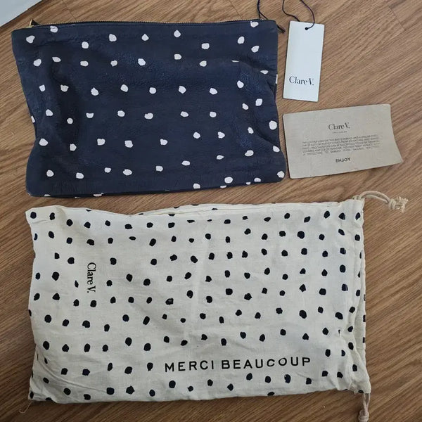 [BUNJANG] Clare V. Dot Clutch Navy / 클레어비비에르 clare v 클러치