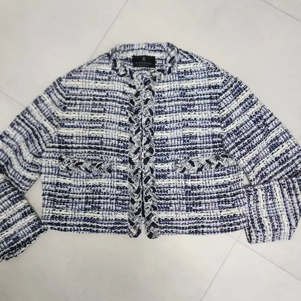 [BUNJANG] Lanvin Collection Navy Oversized Tweed Jacket / 랑방 트위드 자켓 네이비오버핏66.77