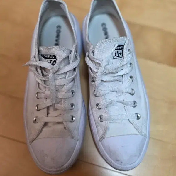 [BUNJANG] Converse All Star White Sneakers / 컨버스 올스타 화이트 스니커즈