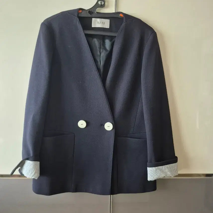 [BUNJANG] SJSJ Navy Double-Button Jacket / SJSJ 네이비 더블 버튼 자켓 ㅈ