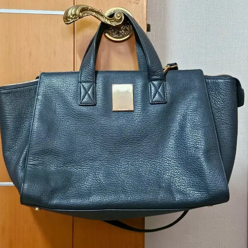 [BUNJANG] Couronne Shopper Bag Black Leather / 쿠론쇼퍼백