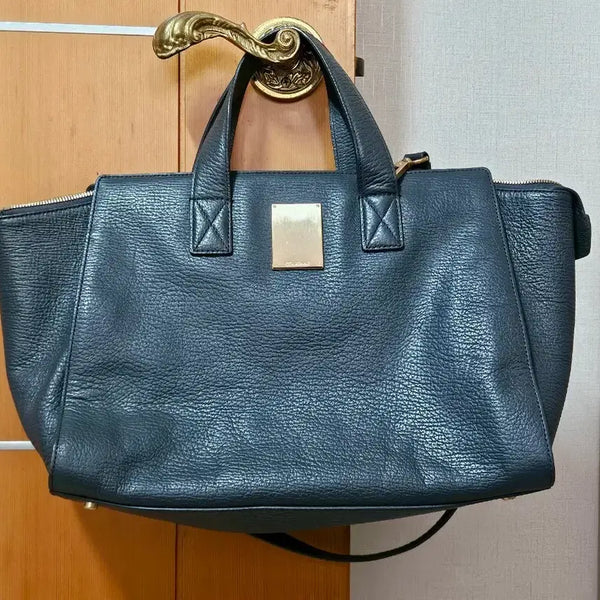 [BUNJANG] Couronne Shopper Bag Black Leather / 쿠론쇼퍼백