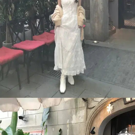 [BUNJANG] Cloud Emotion Long Frill Dress / 클라우드이모션 롱 프릴 원피스