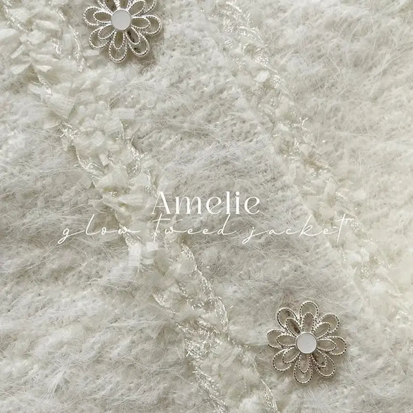 [BUNJANG] MilkCocoa Amelie Tweed Jacket Ivory / 밀크코코아 아멜리 라인 트위트 자켓 아이보리