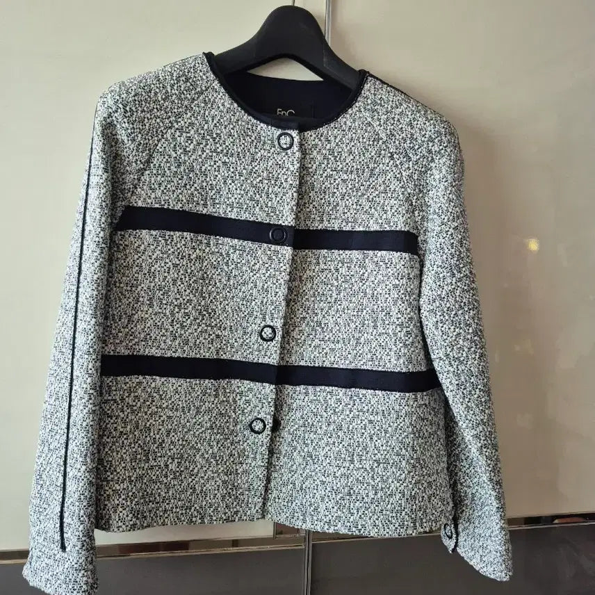 [BUNJANG] EnC Tweed Jacket Navy/White / EnC 트위드 자켓 네이비/화이트 ㅈ