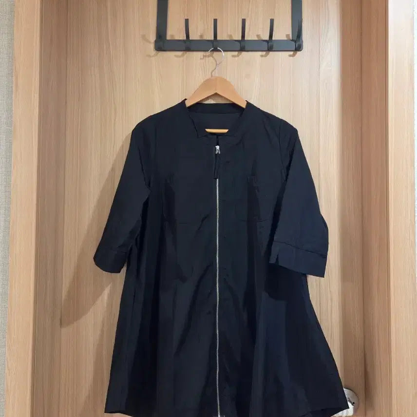 [BUNJANG] Black Zipper Flare Jacket / 블랙 지퍼 플레어 자켓