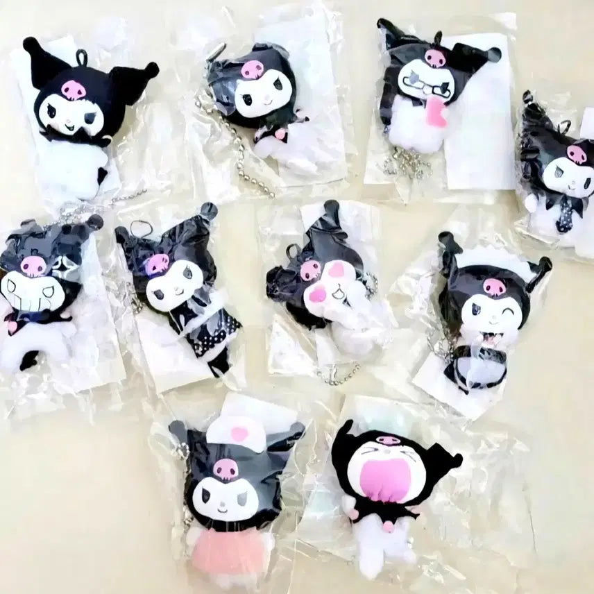 [BUNJANG] Kuromi Mini Figure 10-Piece Set / 초소형쿠로미10종세트,간호사쿠로미,하트눈 쿠로미,엉엉쿠로미,메이드쿠로미