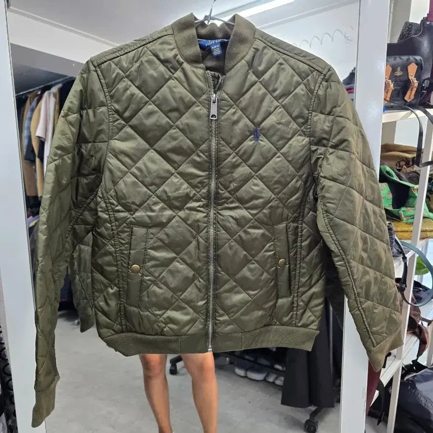 [BUNJANG] Polo Ralph Lauren Quilted Jacket Khaki M / 폴로 랄프로렌 퀼팅 자켓 카키m(10~12)
