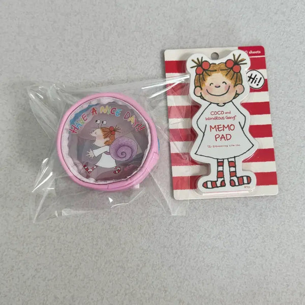 [BUNJANG] Coco Character Mini Pouch & Memo Pad Bundle Set / 일괄) 일본캐릭 코코 미니 파우치 메모패드 메모지