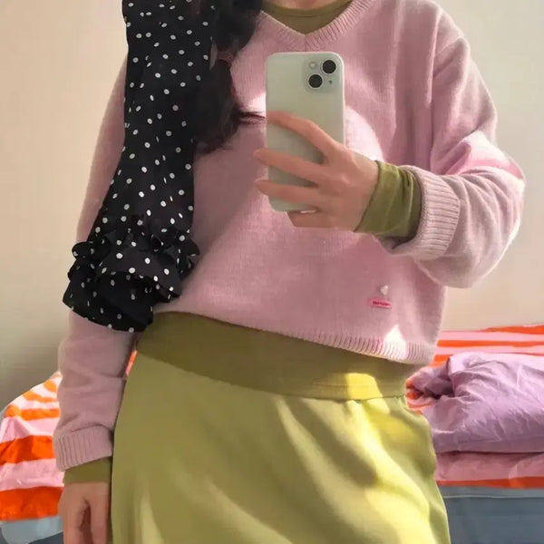 [BUNJANG] Ronron Pink Knit / 론론 핑크 니트