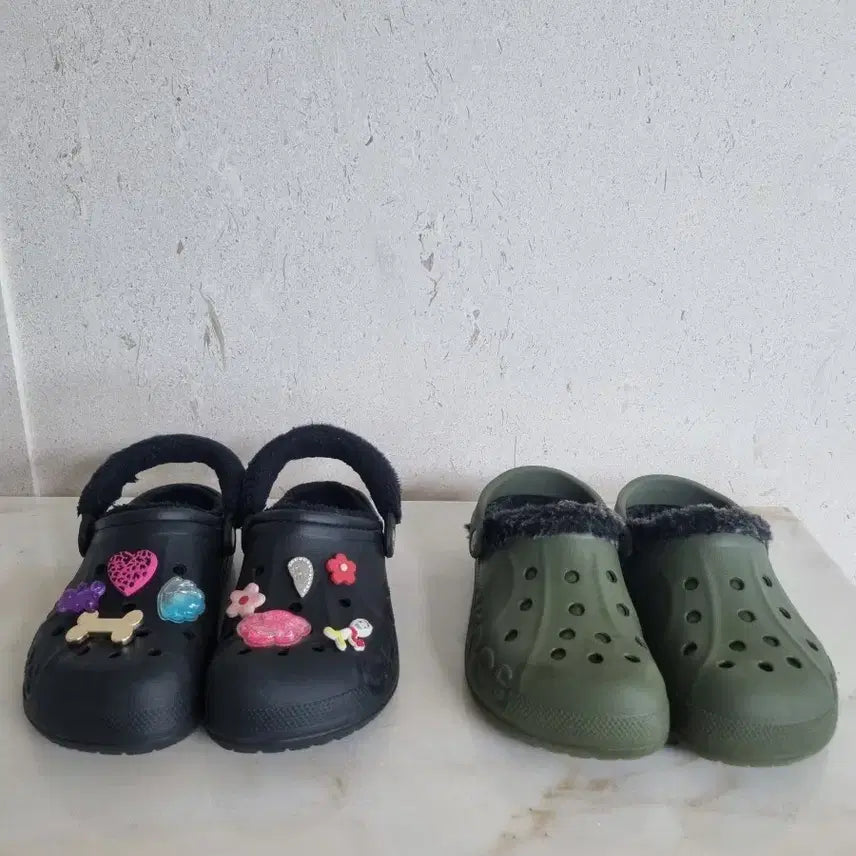 [BUNJANG] Crocs Lined Clogs Sandals / 크록스 털 클로그 슬리퍼 샌들 240 250