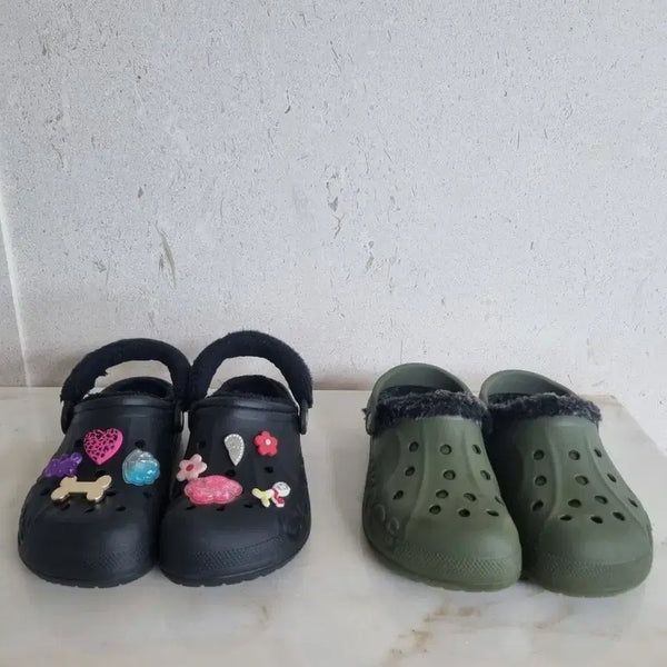 [BUNJANG] Crocs Lined Clogs Sandals / 크록스 털 클로그 슬리퍼 샌들 240 250